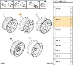 Çelik Jant 17 307 (5402.J9) (,05402.N4,MET AL JANT TEK ,5402.E5)
