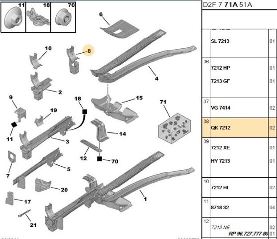 Şase Yan Parçası Sase 407/508 (7212.QK)