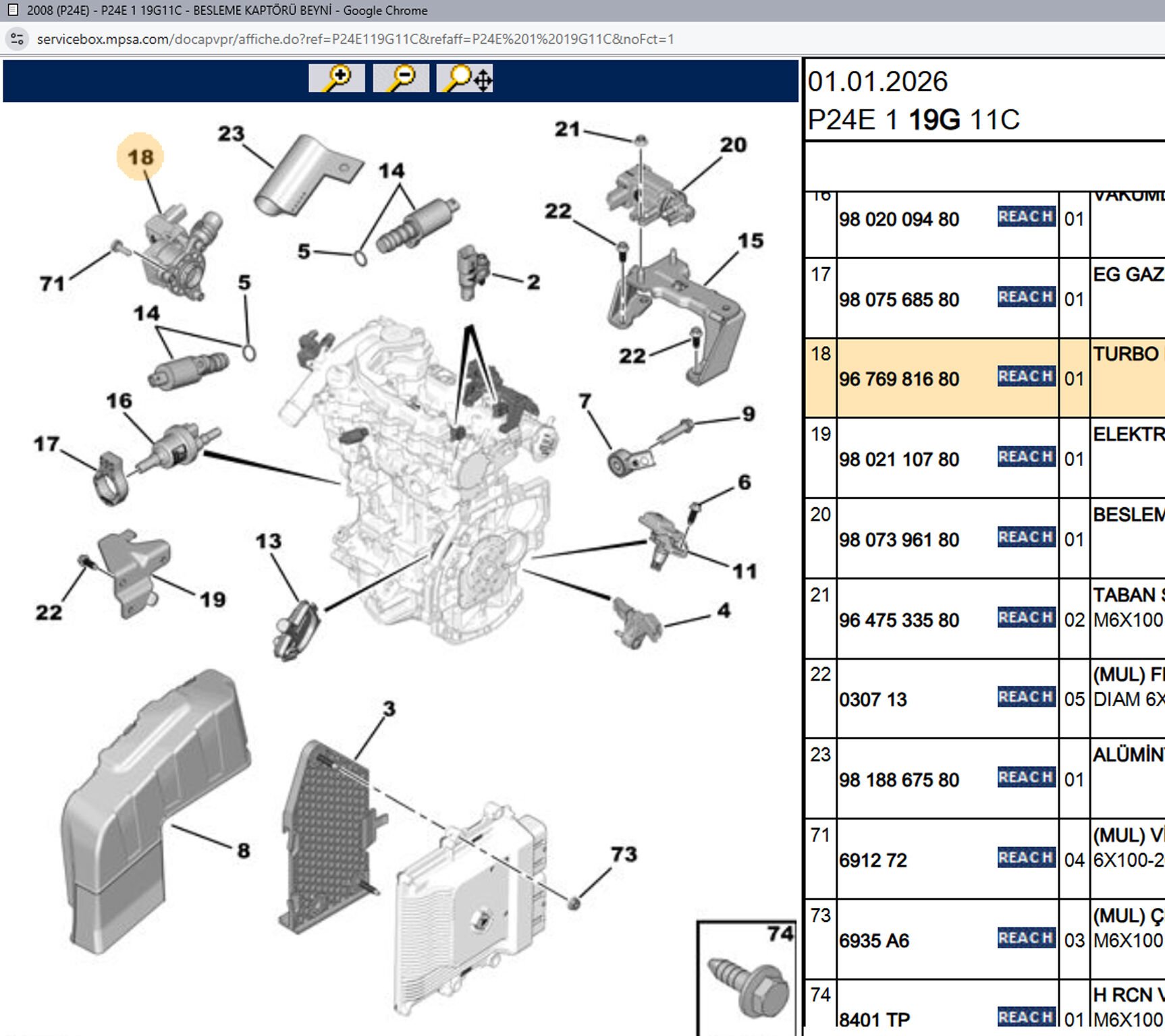 Psa Turbo Elektrovanası 3640155
