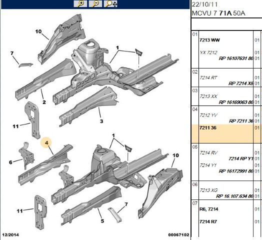 Şase Parçası (7211.36) (,07212.YV,1669684580,ÖN ŞASİ KOLU )