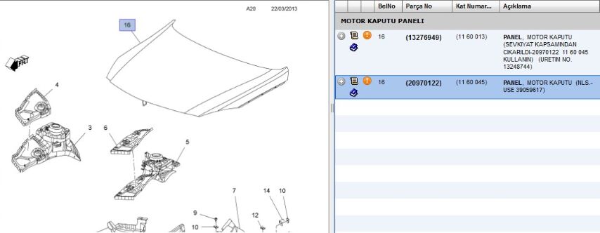 Motor Kaput İnsg Insıgnıa A (39059617) (,020970122)