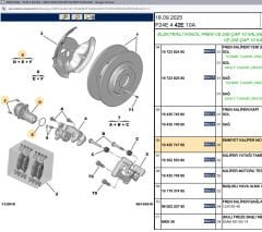 Psa El Freni Sol Arka Kaliper Motoru