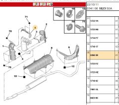 Isı Kalkanı Üst 206/307 Dv4 (0350.38) (,01723.R2,1723.L1)