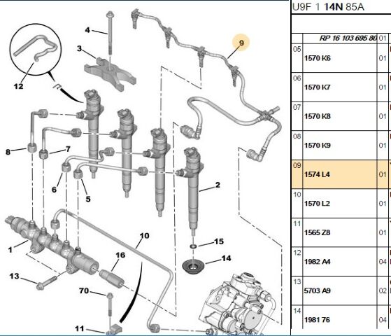 Enjektör Hortumu Boxer/jumper Iıı 2 Enjektor Yakıt Boru Boxer Jumper (1574.L4)