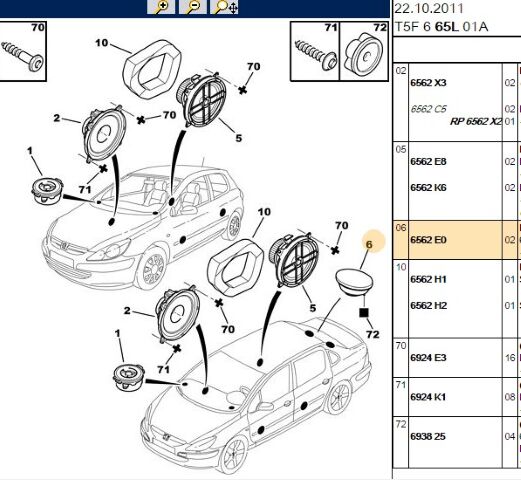 Hoparlör (6562.E0) (,06562.C2)