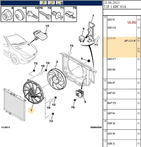 Fan Motoru 206 Dv4td Motor Fanı (1253.R7) (,01253.C9)
