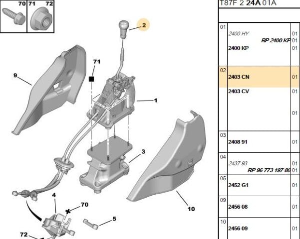 Vites Topuzu Vıtes 1 4 206/307/406 Tüm Model Peugeot Partner Tepe 301-206-207-307-308-407-3008-5008 Cıtroen C2 C3 C4 Berlıngo (2403.CN) (,02403.P1,2403.AJ,)