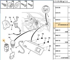 Airbağ Düğmesi (8216.K9) (,0AİRBAG KUMANDA DÜĞMESİ,BOŞA ALMA KUM ,8216.S3)