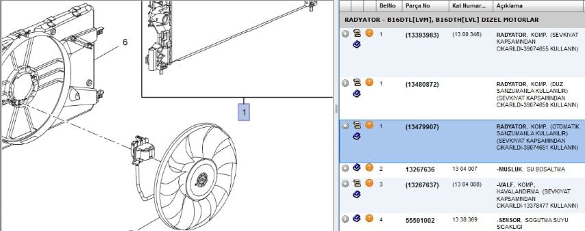 Radyatör Ast J Radyator B16dtl G0001(b)astra G0001astra (39074651)