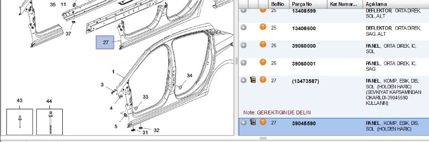 Marşbiyel Sacı Sol Ast K Marsbıyel Astra Marşbıyel (39045590) (,013473587)
