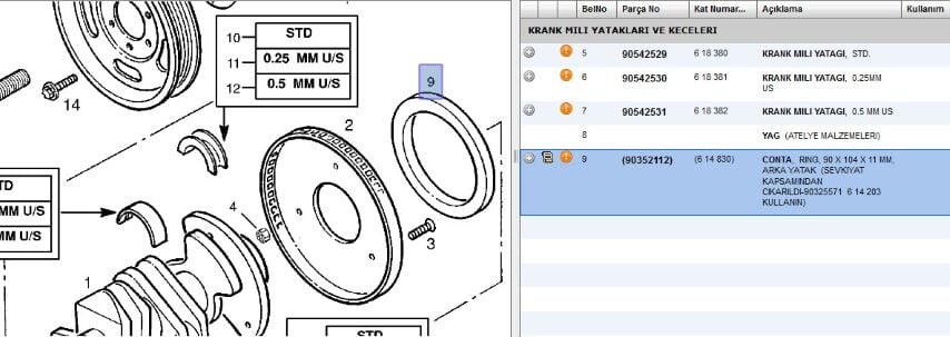 Krank Keçesi Z16 Arka Kecesı Astra G Corsa D Z12xe Z12xep (614203) (90325571)