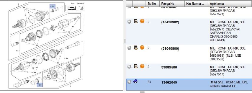 Mafsal,komp Aks Kafası Dizel Otomatik Astra K Dıs Opel 1 6 Dızel (13462049)