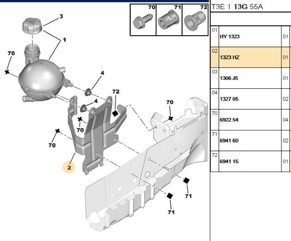 Yedek Su Depo Tutucu Ayak (1323.HZ)