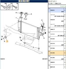 Radyatör Tutucu 206/206 /expert 3 206/206/expert Govde Kabuk (1312.95)
