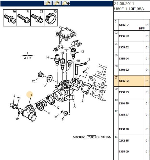 Thermostat Kapağı Termostat Kapagı Xud9 Boxer/jumper (1336.G3)