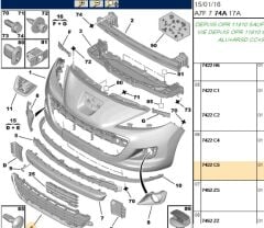Ön Tampon Izgarası Alt Kırom Nıkelajlı 207 (7422.C5)