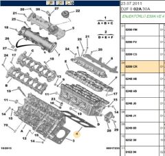 Silindir Kapak Contası Sılındır Es9j4s 406/407/607 Kapagı (0209.CR) (,00209.0X,0209.0Y)