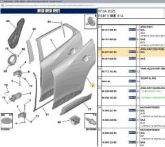 Psa Sol Arka Kapı Sacı