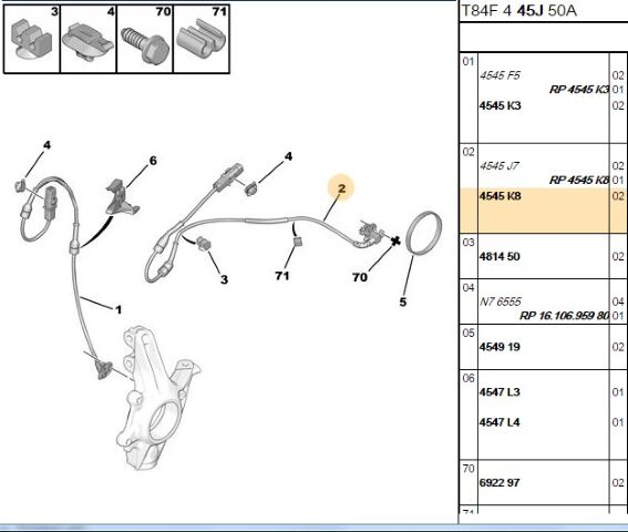 Abs Kaptörü Arka 3008 (4545.K8) (,04545.J7)