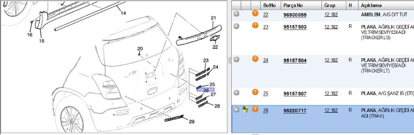 Yazı Trax (95220717)