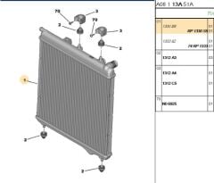 Radyatör 1 4 Hdı 207 208 2008 C2 C3 C4 (1330.Q5) (,01330Q5,3648444)