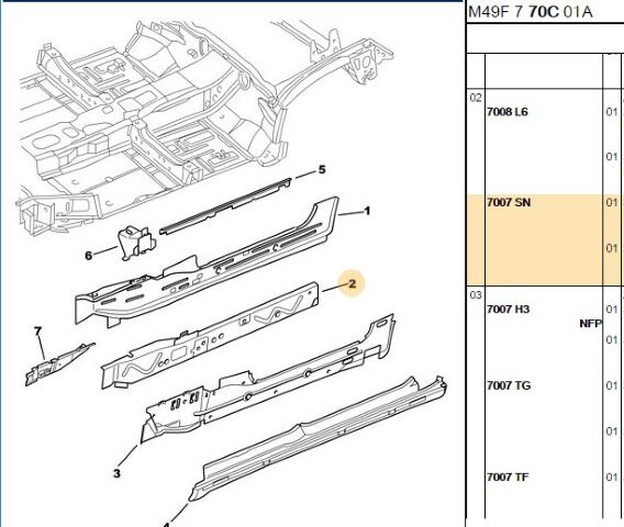 Marşpiel İç Sacı Marspıel Iç Partner/berlıngo M59 (7007.SN)