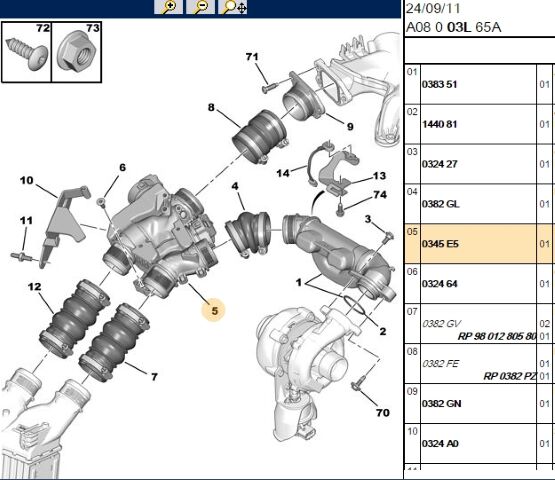 Hava Dozörü Dw6 207/307/308/5008/partner Tepe Yakıt Besleme (0345.E5) (,00345.C3)
