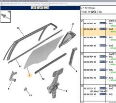Psa Sağ Arka Kapı Camı