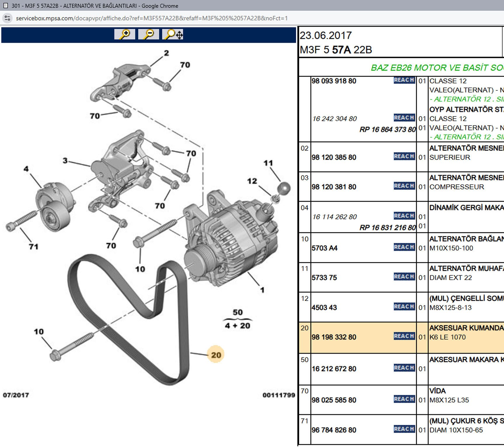 Psa V Kanallı Alternatör Kayışı 9675874480 3648144
