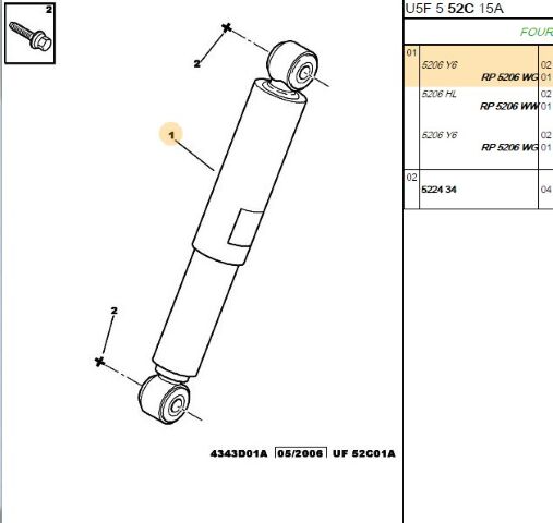 Arka Amortisör (5206.WG) (,05206.Y6)