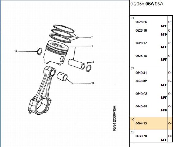 Piston Kol Burcu Pıston Xud9 Dw8 Partner/berlıngo (0604.33) (,00604.32)