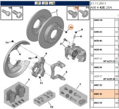 Vida , Fren Diski Sabitleme - C4 X (c43) Pc Tum Serı Ön Dıks Cıvatası Peugeot/cıtroen (6905.36) (,0690536)