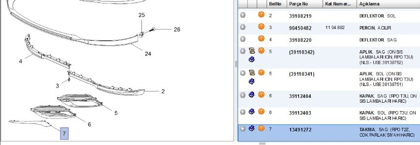 Sis Çerçeve Nikalajı Sağ İns Sıs Far Nıkelajı Sag Insıgnıa B (13491272)