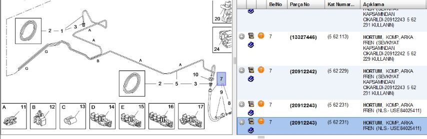 Tr5495742 Fren Arka Hortumu Insıgnıa A (84025411) (,020912243)