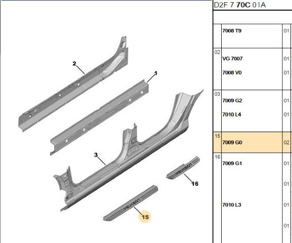 Ön Eşik Nikelajı 407 Esık Nıkelajı Cıta (7009.G0)
