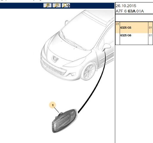 Çamurluk Sinyal Sol C4 Pc Yan Ayna Sınyalı 207/308 (peugeot 207 308 Rcz 3008 5008 / Cıtroen Pıcasso Iı Ds4 Ds3 C5 Iıı C3 ) (6325G5)