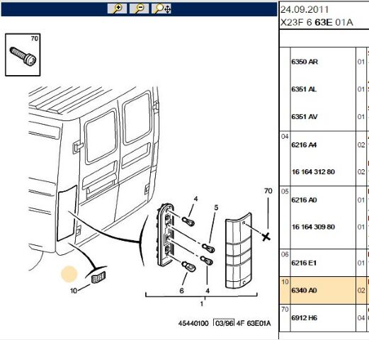 Reflektör Arka Tampon Fosforu Boxer Em (6340.A0)