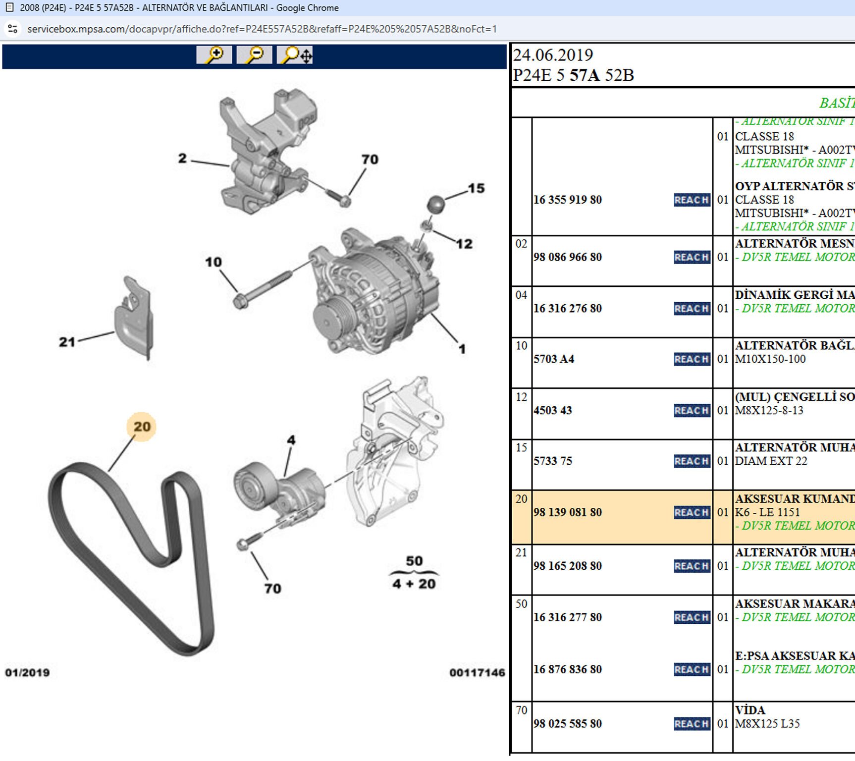 Psa Alternatör Kayışı 03649033