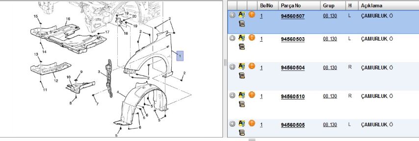 Camurluk On Sol Cruze J300 (94560507)