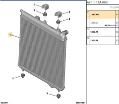 Su Radyatörü 1007/207 (1330.W8) (,01330.Q0,1330.C2,1330.C0)