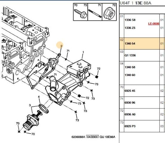 Conta Termostat Govde Contası Ew10j4 206/307/406/407/607 (1340.54)