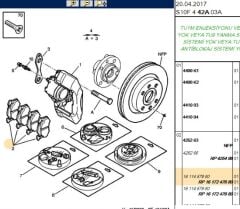 Erp Fren Balata Tk (1617247680) (,0E172504,E172008)