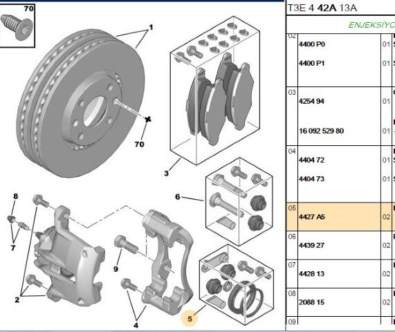 Ön Kaliper Tamir Takımı (4427.A5)
