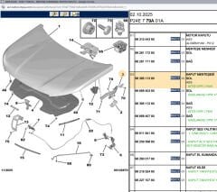 Psa Kaput Sol Menteşe Kapağı