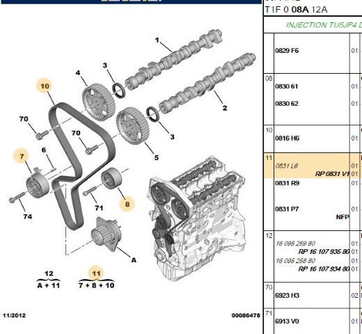 Triger Tamir Kiti Yeni No 1643638180 (0831.V1) (,00831.L6,1643638180,DİSTRİB KİTİ )