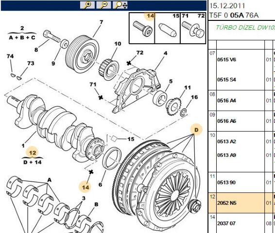 Komple Volant 307 Restyl C4 (2052.N5) (,00532.P4,0532.P9,0532.N8)