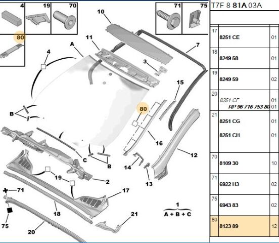 Ön Cam Yan Klipsi Klıpsı (10 Luk) 308/407 (8123.89)