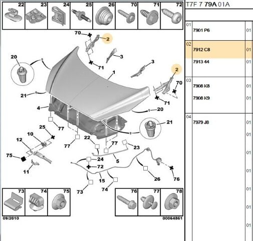 Sol Kaput Menteşesi 308 (7912.C8)