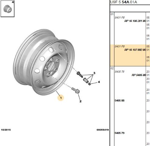 Saç Jant (5401.P9) (,0ÇEL SAC JAN TEK ,1610789280)