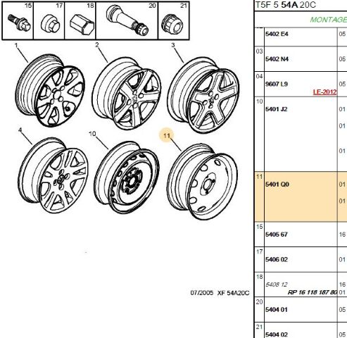 Saç Jant 307 16 İnç (5401.Q0) (,05401.J6,5401.P3)